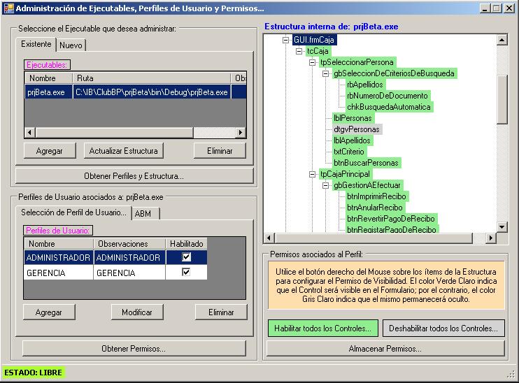 Configuración de permisos