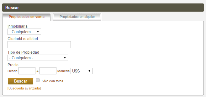 Buscador de propiedades
